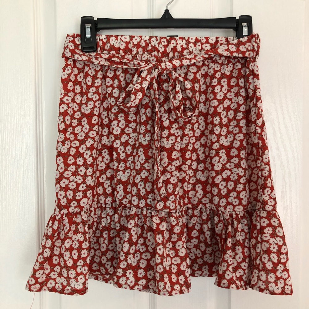 Flower print skirt